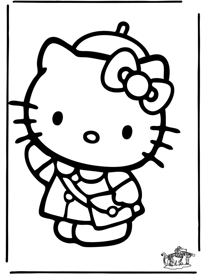 Раскраска: Привет котенок (мультфильмы) #36793 - Бесплатные раскраски для печати