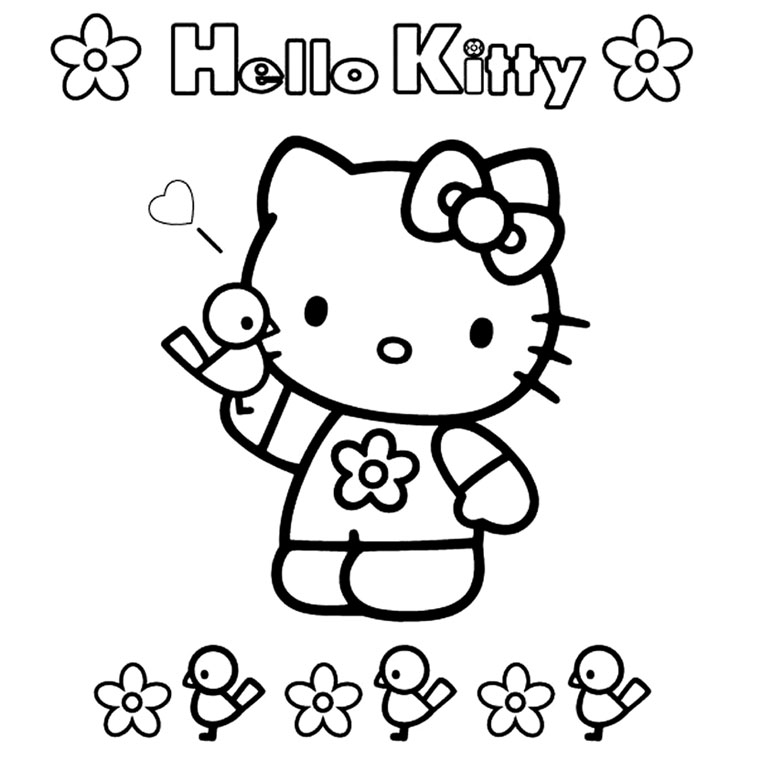 Раскраска: Привет котенок (мультфильмы) #36852 - Бесплатные раскраски для печати