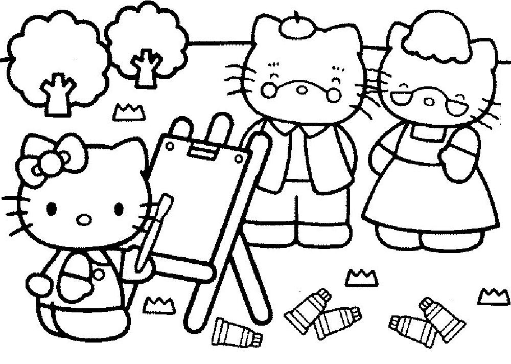 Раскраска: Привет котенок (мультфильмы) #36864 - Бесплатные раскраски для печати