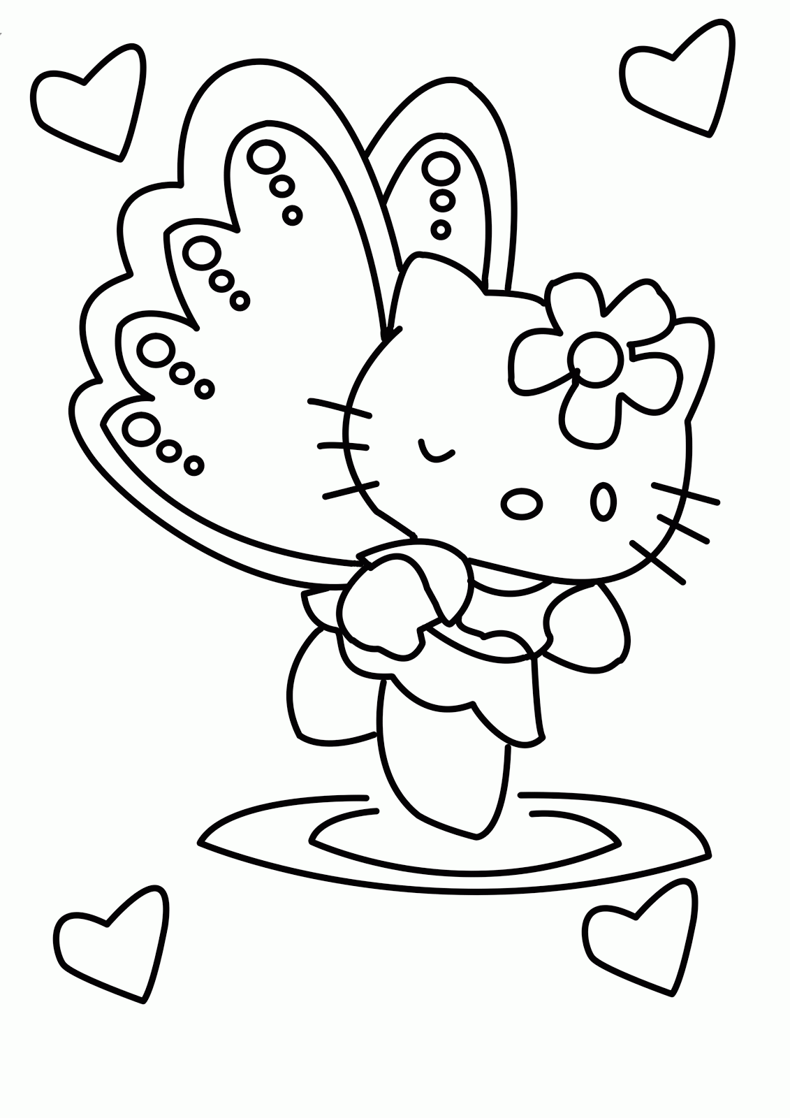 Раскраска: Привет котенок (мультфильмы) #36899 - Бесплатные раскраски для печати