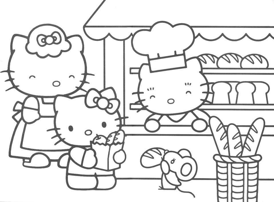 Раскраска: Привет котенок (мультфильмы) #36971 - Бесплатные раскраски для печати