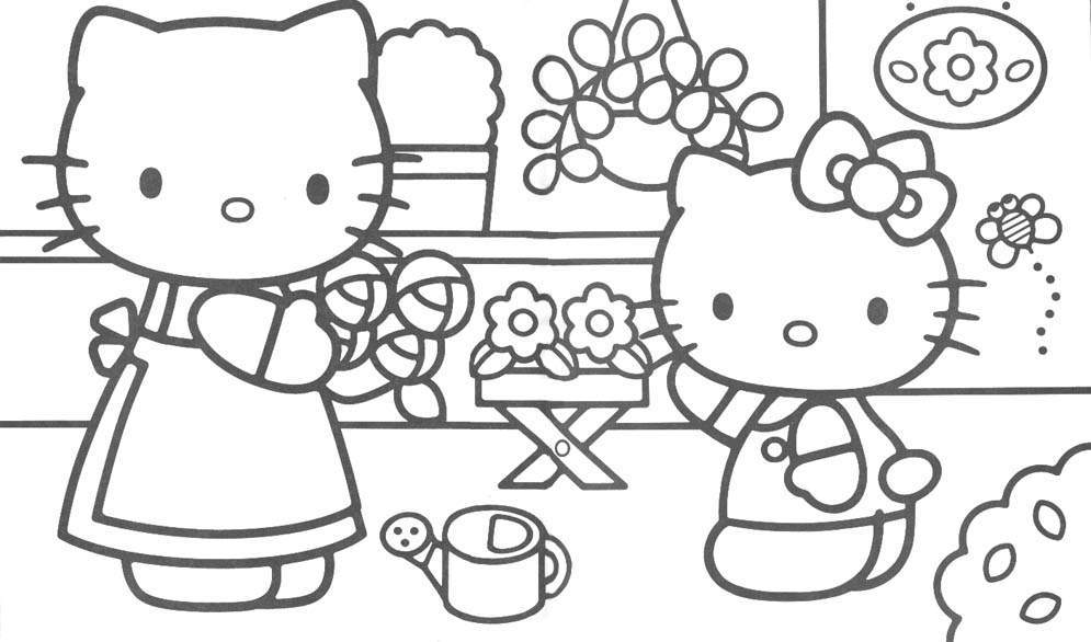 Раскраска: Привет котенок (мультфильмы) #36973 - Бесплатные раскраски для печати