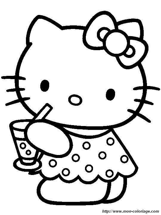 Раскраска: Привет котенок (мультфильмы) #37032 - Бесплатные раскраски для печати