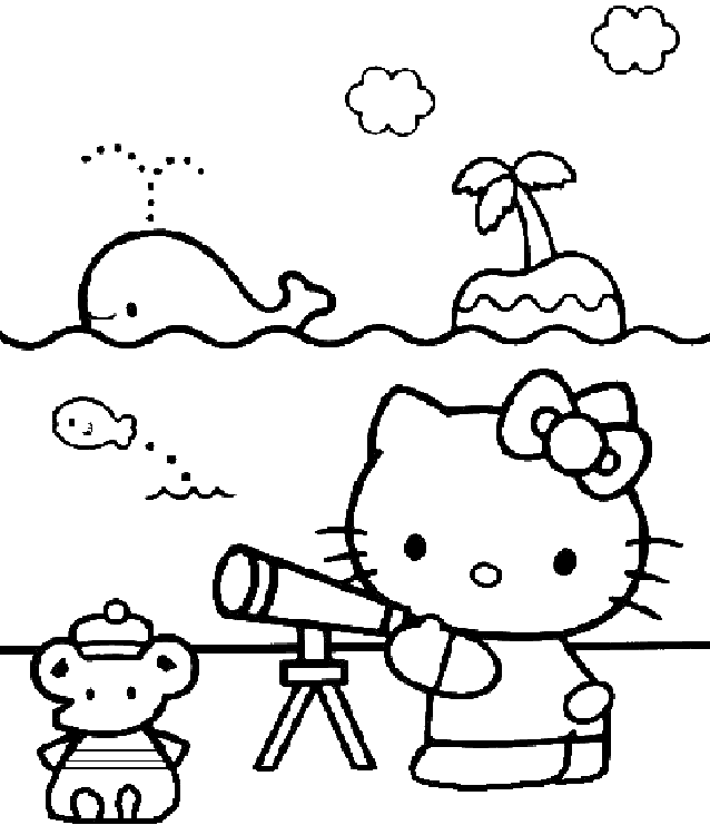 Раскраска: Привет котенок (мультфильмы) #37051 - Бесплатные раскраски для печати