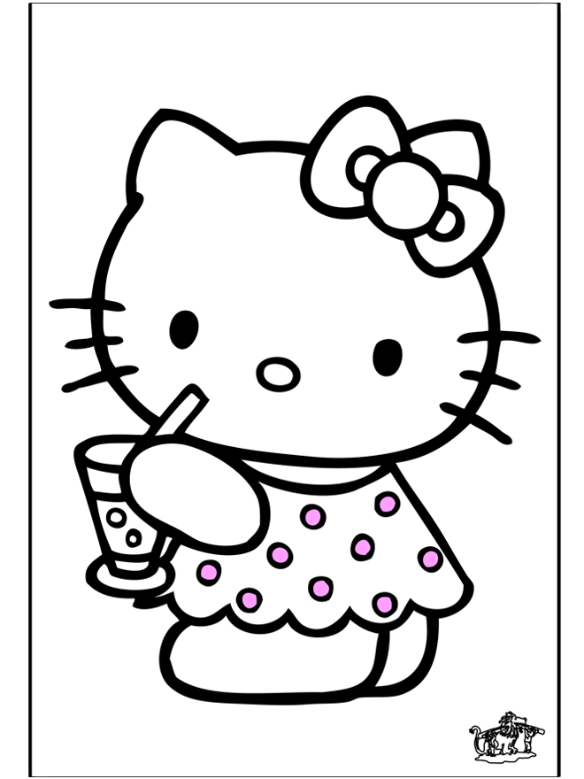 Раскраска: Привет котенок (мультфильмы) #37119 - Бесплатные раскраски для печати