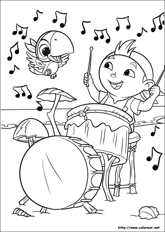 Раскраска: Джейк и Пираты Воображаемой Страны (мультфильмы) #42422 - Бесплатные раскраски для печати