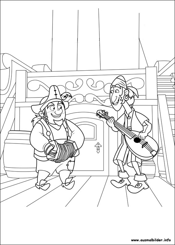 Раскраска: Джейк и Пираты Воображаемой Страны (мультфильмы) #42432 - Бесплатные раскраски для печати