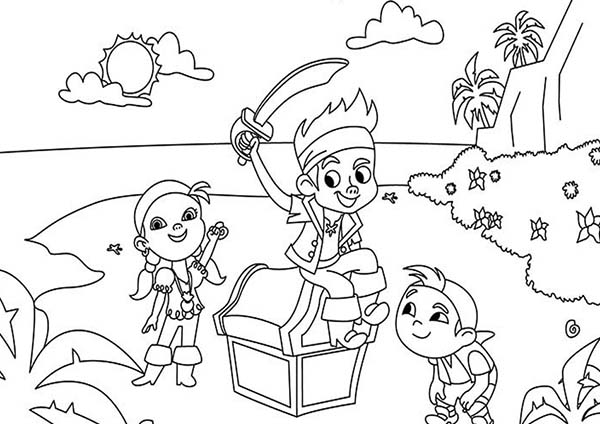 Раскраска: Джейк и Пираты Воображаемой Страны (мультфильмы) #42441 - Бесплатные раскраски для печати