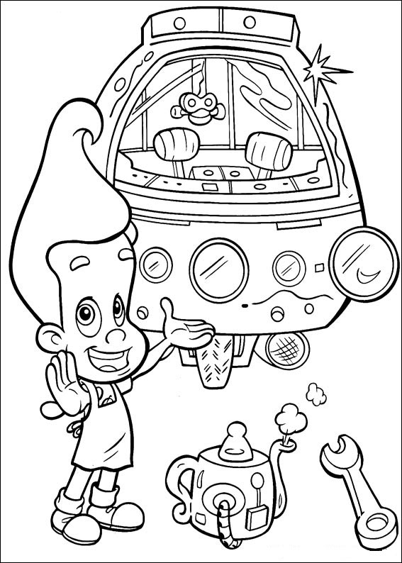 Раскраска: Джимми Нейтрон (мультфильмы) #48926 - Бесплатные раскраски для печати