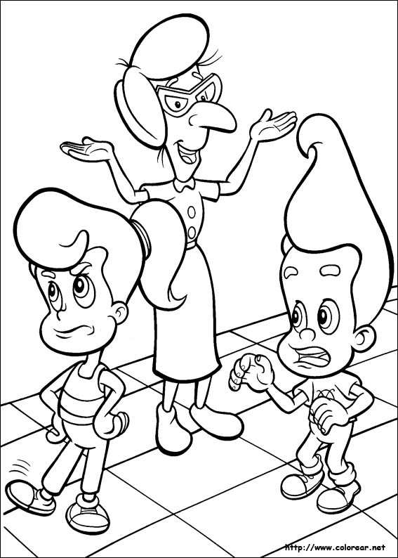 Раскраска: Джимми Нейтрон (мультфильмы) #49062 - Бесплатные раскраски для печати