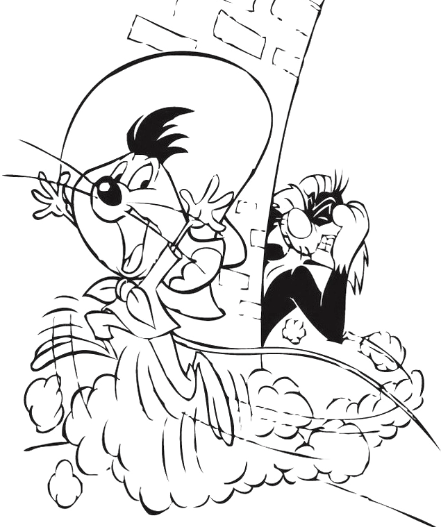 Раскраска: Looney Tunes (мультфильмы) #39207 - Бесплатные раскраски для печати
