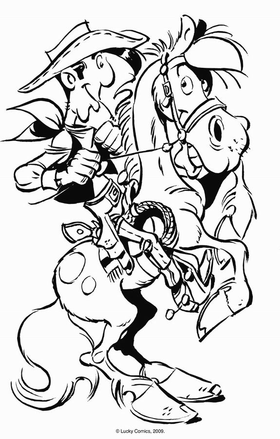 Раскраска: Счастливчик люк (мультфильмы) #25514 - Бесплатные раскраски для печати