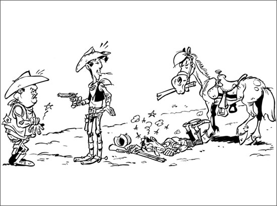 Раскраска: Счастливчик люк (мультфильмы) #25542 - Бесплатные раскраски для печати