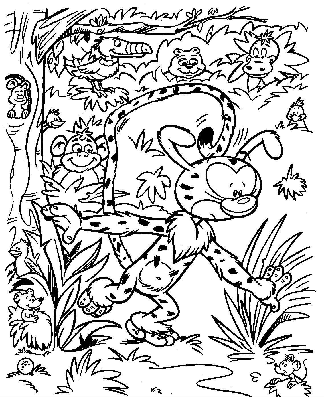 Раскраска: Marsupilami (мультфильмы) #50124 - Бесплатные раскраски для печати