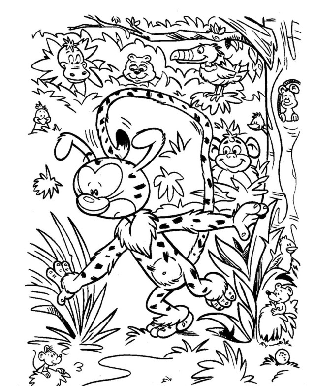 Раскраска: Marsupilami (мультфильмы) #50170 - Бесплатные раскраски для печати