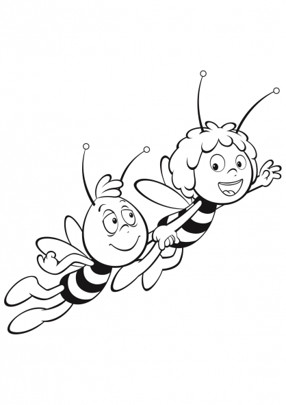 Раскраска: Майя пчела (мультфильмы) #28234 - Бесплатные раскраски для печати