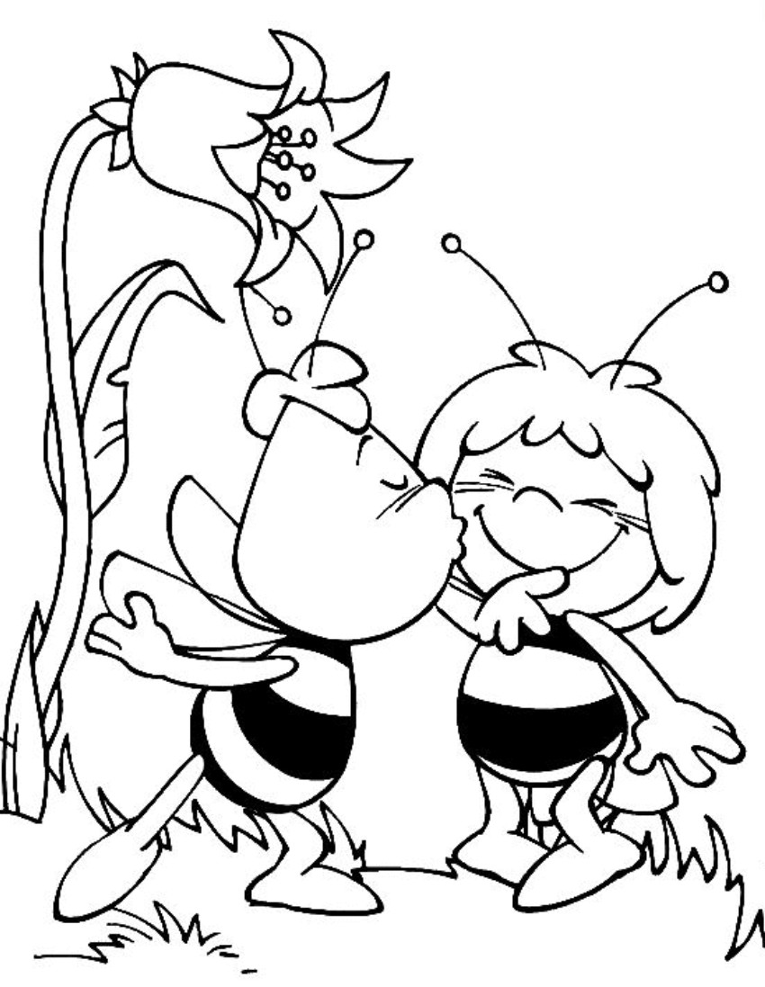 Раскраска: Майя пчела (мультфильмы) #28239 - Бесплатные раскраски для печати