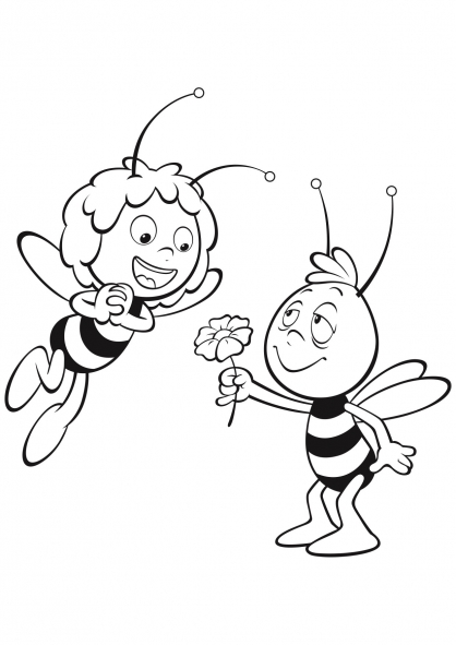 Раскраска: Майя пчела (мультфильмы) #28248 - Бесплатные раскраски для печати