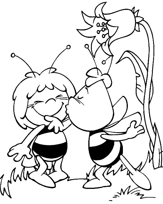 Раскраска: Майя пчела (мультфильмы) #28262 - Бесплатные раскраски для печати