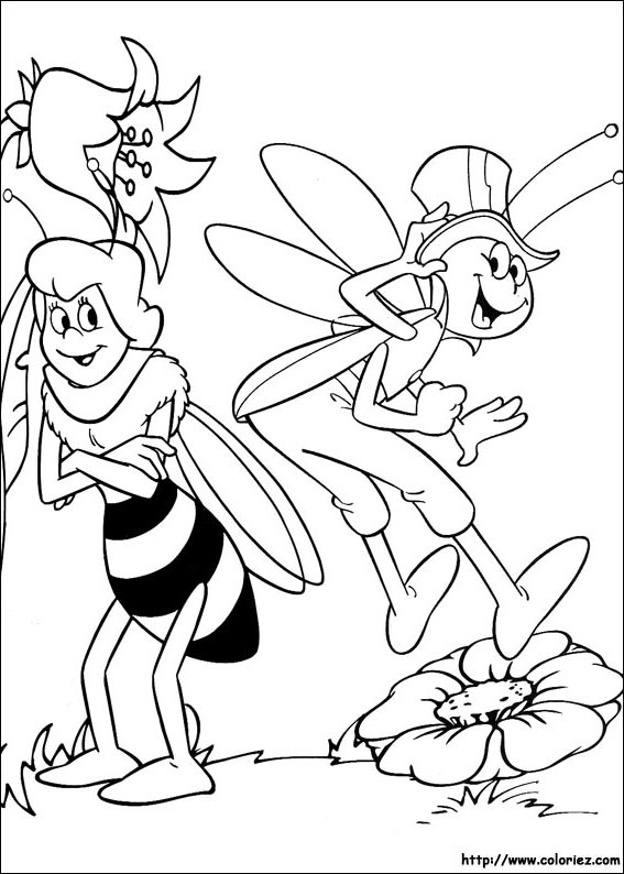 Раскраска: Майя пчела (мультфильмы) #28313 - Бесплатные раскраски для печати