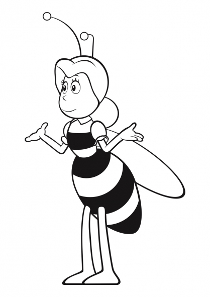 Раскраска: Майя пчела (мультфильмы) #28328 - Бесплатные раскраски для печати