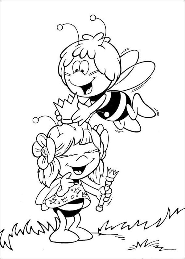 Раскраска: Майя пчела (мультфильмы) #28335 - Бесплатные раскраски для печати