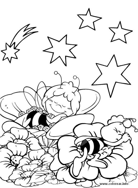 Раскраска: Майя пчела (мультфильмы) #28351 - Бесплатные раскраски для печати
