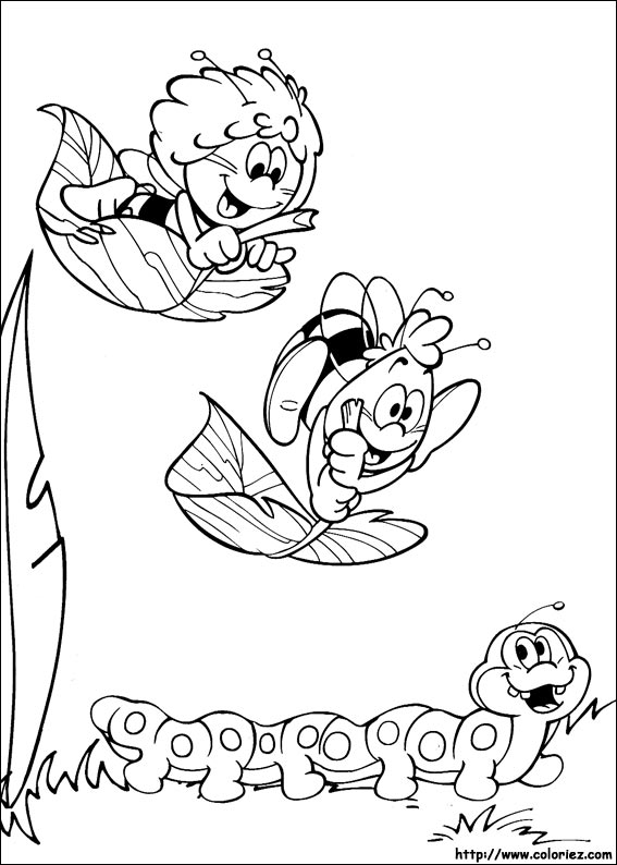 Раскраска: Майя пчела (мультфильмы) #28365 - Бесплатные раскраски для печати
