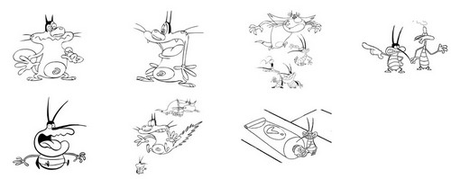 Раскраска: Огги и Каффардс (мультфильмы) #37904 - Бесплатные раскраски для печати
