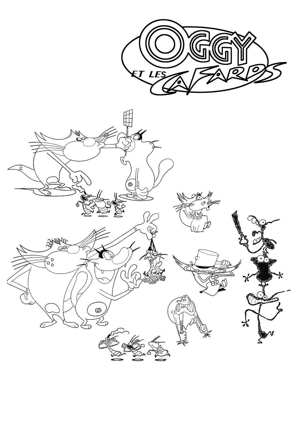 Раскраска: Огги и Каффардс (мультфильмы) #37911 - Бесплатные раскраски для печати