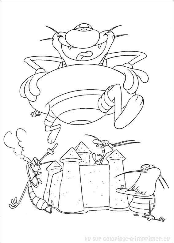 Раскраска: Огги и Каффардс (мультфильмы) #37969 - Бесплатные раскраски для печати