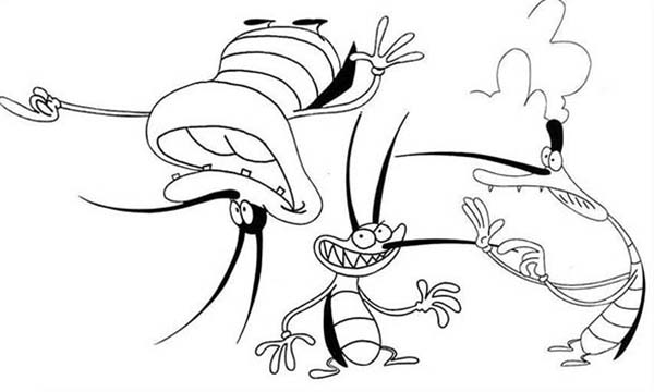 Раскраска: Огги и Каффардс (мультфильмы) #38024 - Бесплатные раскраски для печати