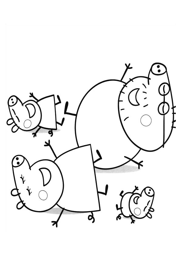 Раскраска: Свинка Пеппа (мультфильмы) #43918 - Бесплатные раскраски для печати