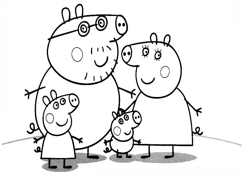 Раскраска: Свинка Пеппа (мультфильмы) #43930 - Бесплатные раскраски для печати