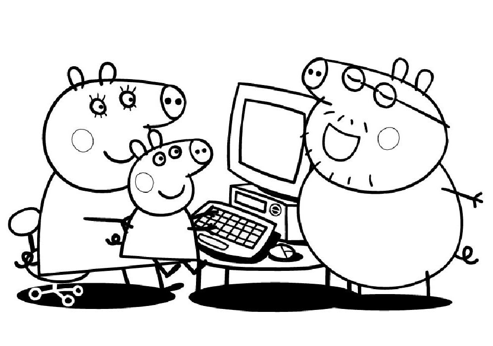 Раскраска: Свинка Пеппа (мультфильмы) #43934 - Бесплатные раскраски для печати