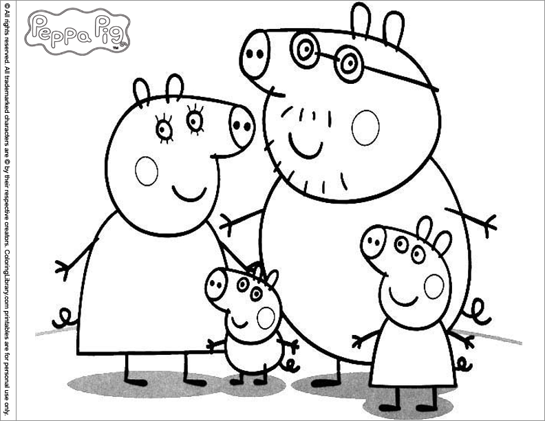 Раскраска: Свинка Пеппа (мультфильмы) #43938 - Бесплатные раскраски для печати