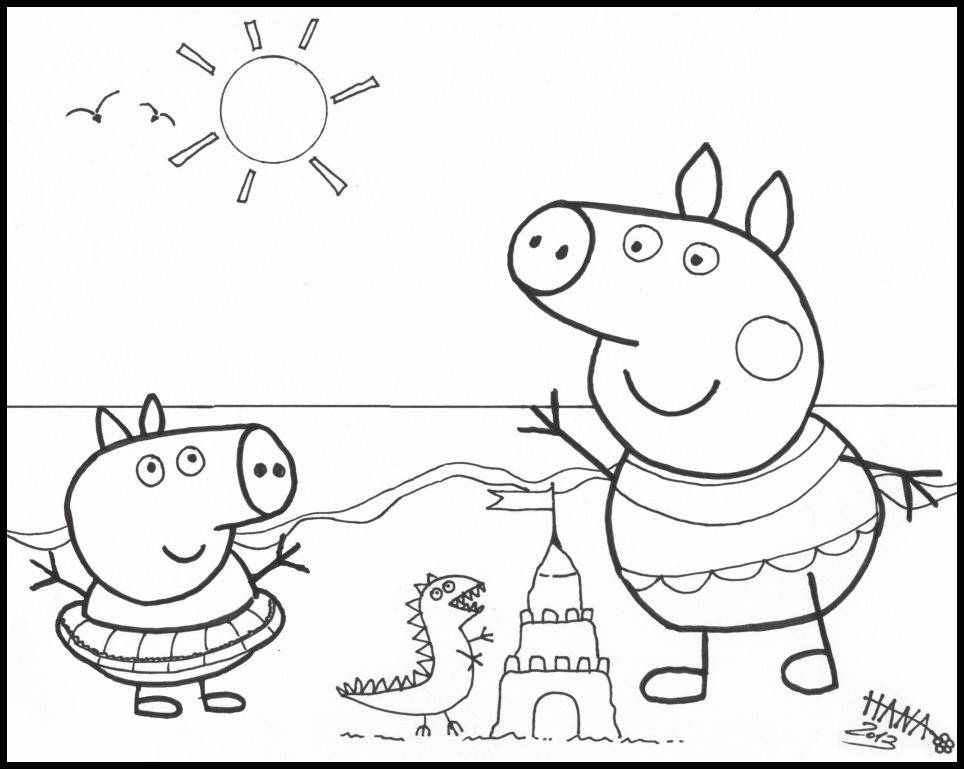 Раскраска: Свинка Пеппа (мультфильмы) #43941 - Бесплатные раскраски для печати