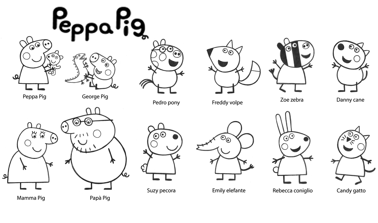 Раскраска: Свинка Пеппа (мультфильмы) #43952 - Бесплатные раскраски для печати