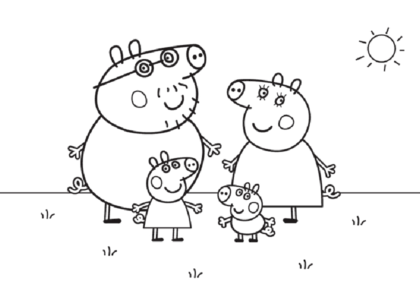 Раскраска: Свинка Пеппа (мультфильмы) #44041 - Бесплатные раскраски для печати