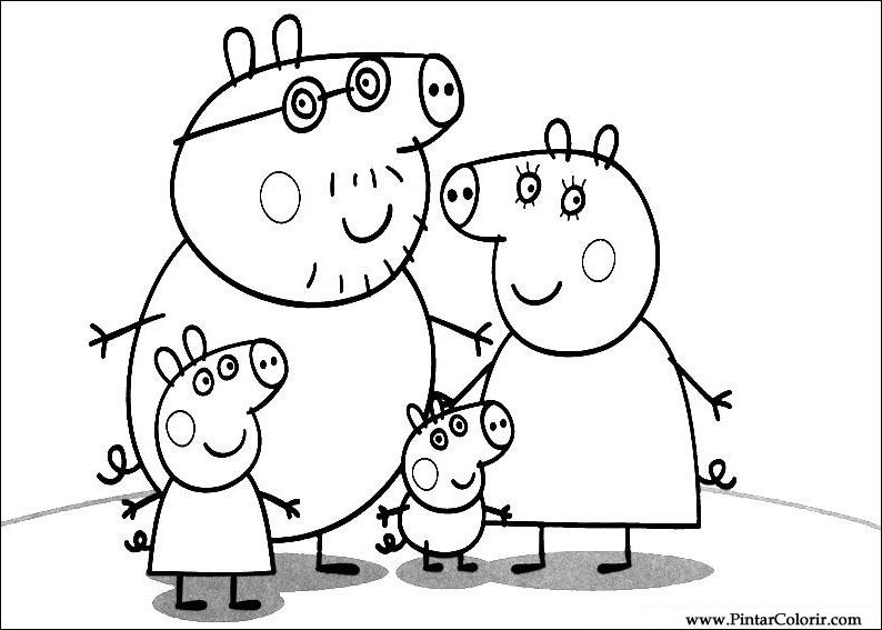Раскраска: Свинка Пеппа (мультфильмы) #44065 - Бесплатные раскраски для печати