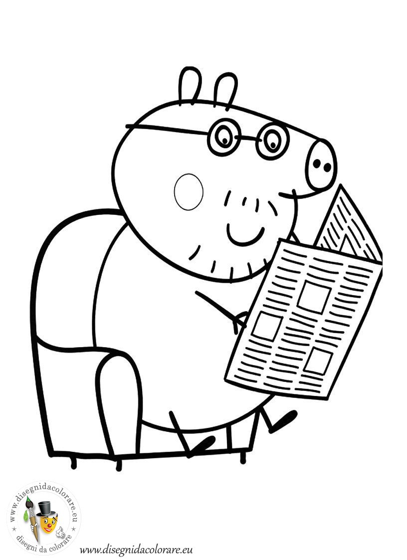 Раскраска: Свинка Пеппа (мультфильмы) #44069 - Бесплатные раскраски для печати