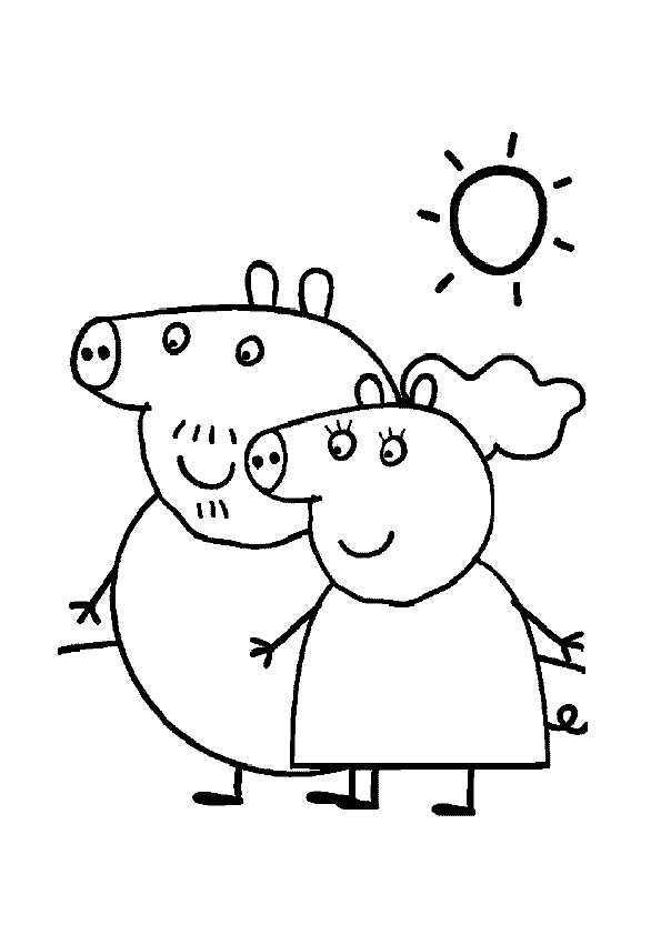 Раскраска: Свинка Пеппа (мультфильмы) #44070 - Бесплатные раскраски для печати