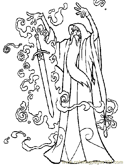 Раскраска: Экскалибур, волшебный меч (мультфильмы) #41736 - Бесплатные раскраски для печати