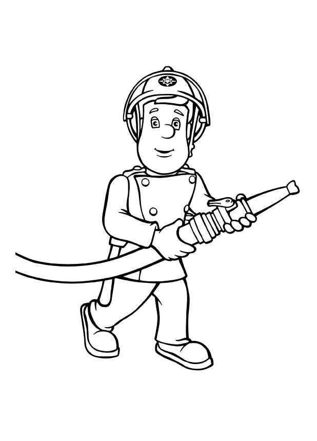 Раскраска: Сэм Пожарный (мультфильмы) #39775 - Бесплатные раскраски для печати