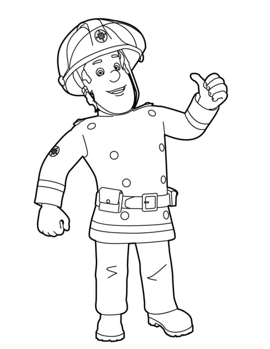 Раскраска: Сэм Пожарный (мультфильмы) #39785 - Бесплатные раскраски для печати