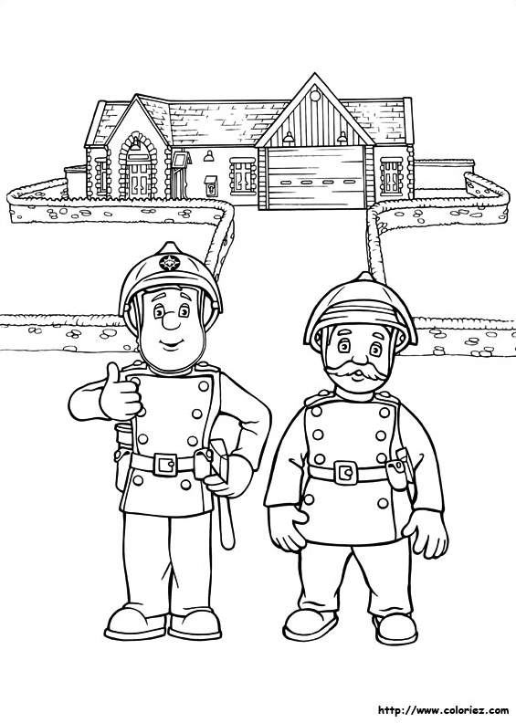 Раскраска: Сэм Пожарный (мультфильмы) #39787 - Бесплатные раскраски для печати