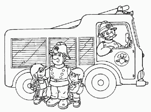 Раскраска: Сэм Пожарный (мультфильмы) #39794 - Бесплатные раскраски для печати