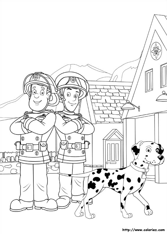 Раскраска: Сэм Пожарный (мультфильмы) #39804 - Бесплатные раскраски для печати