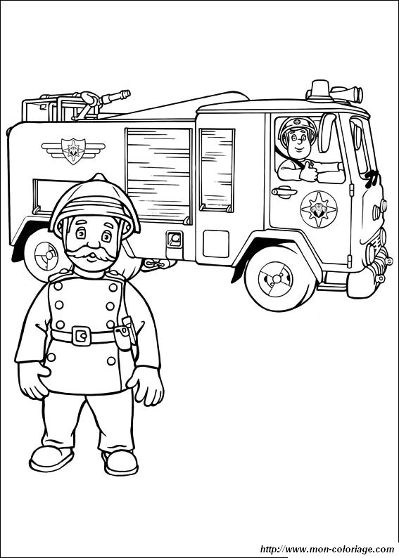 Раскраска: Сэм Пожарный (мультфильмы) #39822 - Бесплатные раскраски для печати