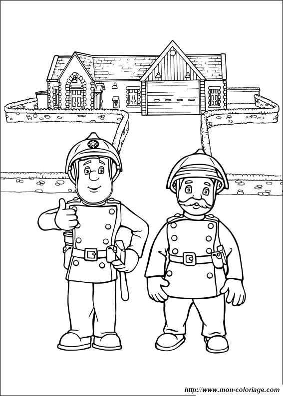 Раскраска: Сэм Пожарный (мультфильмы) #39841 - Бесплатные раскраски для печати